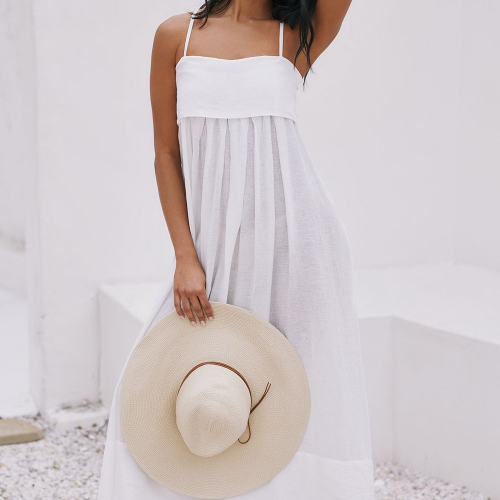 Elegant White Maxi Dress - Anthropologie
